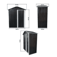 thumbnail image 3 of Jiuluna Waterproof Steel Garden Storage Shed, 77" x 36" x 64", Black, 3 of 9