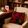 thumbnail image 5 of Valentines Day Pillowcase, Love Heart Rose Print Throw Pillow Cover Decorative Cushion Cover for Holiday Home Party Couch Bed Sofa Valentine's Day Decor, 5 of 6