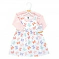 thumbnail image 2 of Hudson Baby Baby and Toddler Girl Cotton Dress and Cardigan Set, Pastel Butterfly, 9-12 Months, 2 of 5