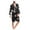 Black, variant on Mens Pajamas Trendy Silk Robe Lightweight Short Sleeve Bathrobe Soft Plus Size Pjs,Red,3XL