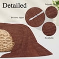 thumbnail image 3 of Dark Brown Body Pillow Covers 20"x60", Vintage Country Monochrome Chocolate Color Soft Brushed Microfiber Breathable Throw Pillow Covers, Pillowcase with Zipper for Couch Sofa Bedroom Living Room, 3 of 9
