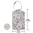 thumbnail image 2 of Rocae Vintage Butterflies for Leather Luggage Baggage Tags ID Label Privacy Cover ID Label with Stainless Steel Loop and Address Card, 2 of 5