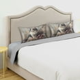 thumbnail image 5 of Dailycode Satin Pillow Case Standard Silk Pillow Cover for Hair and Skin Envelope Closure Fluffy Cat Sitting in Wildflowers 20"x26", 5 of 9