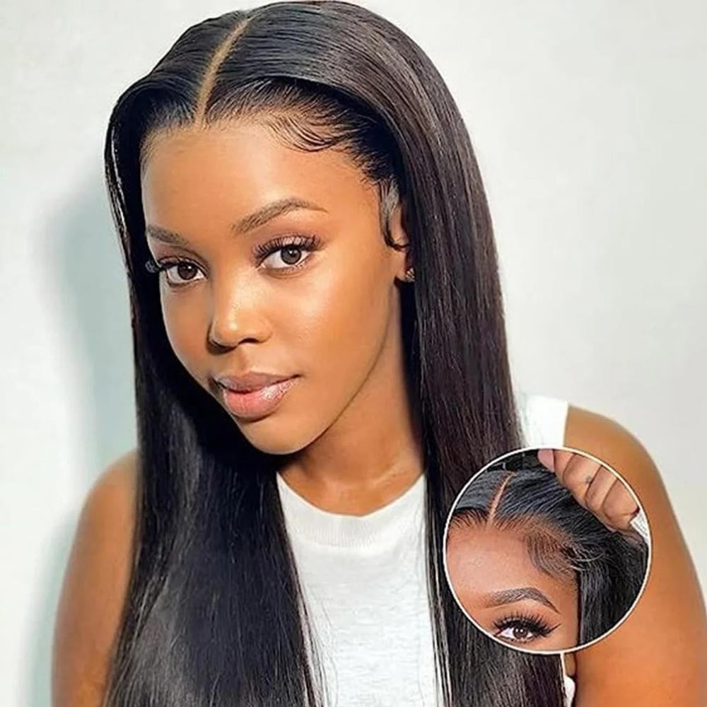 Straight Lace Front Wigs Pre Plucked Human Hair 6×4 Glueless Lace Front Wigs for Women