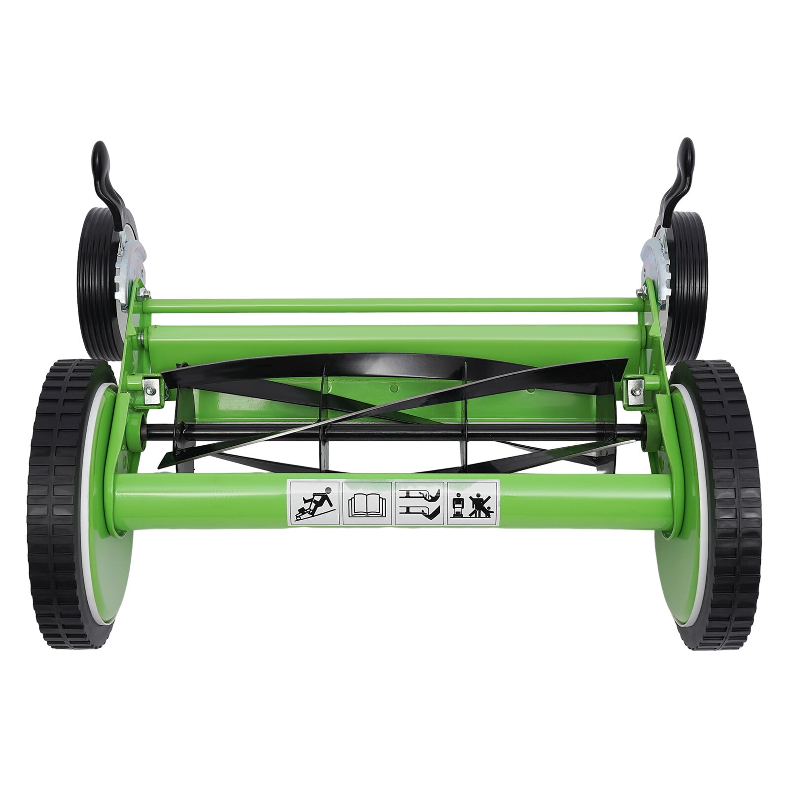 Denest 16" Walk Behind Manual Reel Mower Adjustable 5-Blade Hand Push Lawn Catcher Yard