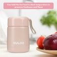thumbnail image 3 of Mistaha 300ml Baby Food Jar Stainless Steel Vacuum Insulated Kids Food Jar for Hot Food Leak Proof with Silicone Carry Handle Kids Thermos, 3 of 8