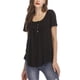 thumbnail image 3 of Blusa informal con cuello en V para mujer, con botones, camisetas acampanadas y fluidas Zhivalor BST3007487-6, 3 of 6