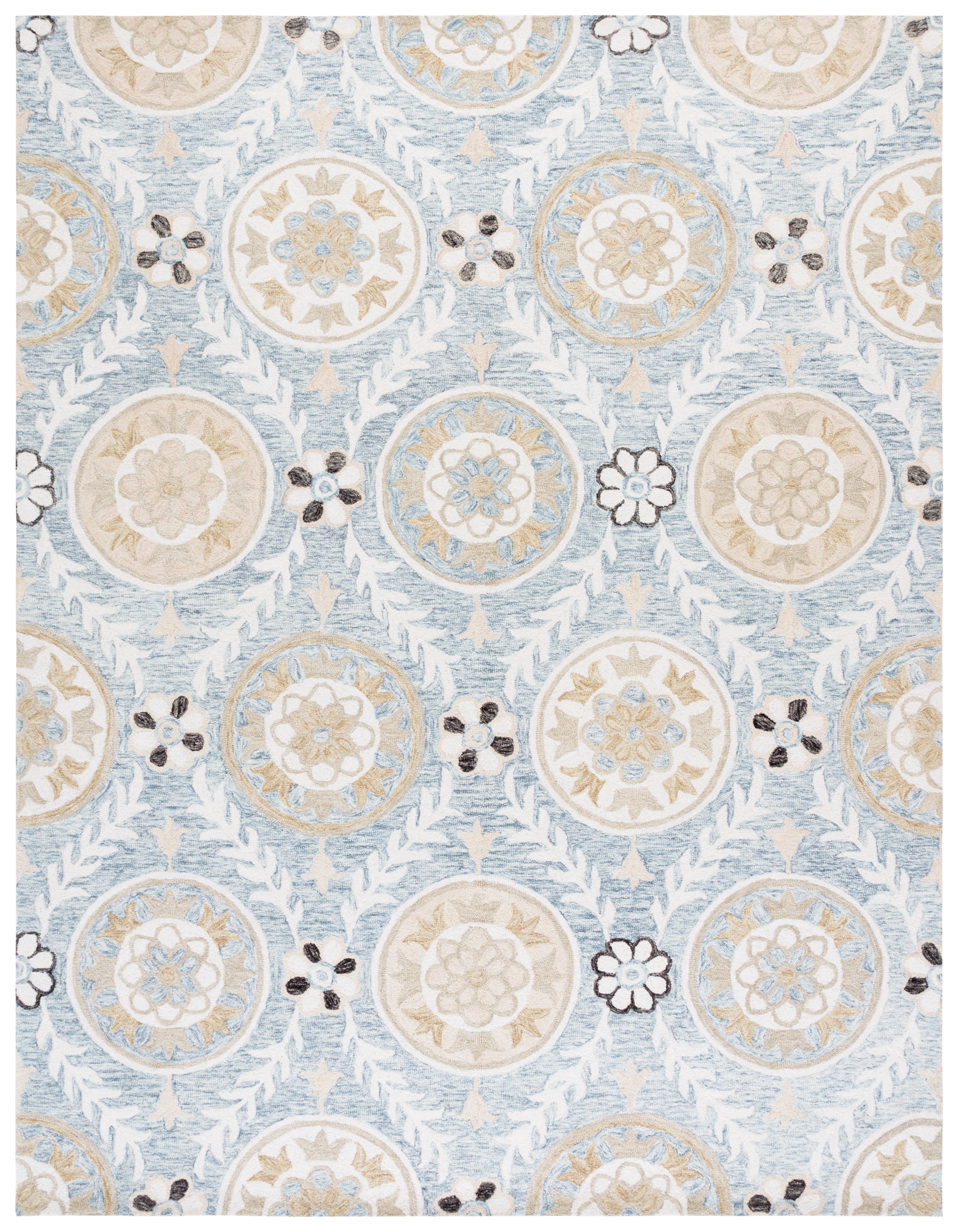 Safavieh Jardin Willoughby Floral Area Rug, Light Gray/Ivory, 8' x 10'