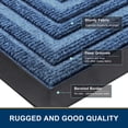 thumbnail image 4 of Buganda Heavy Duty Door Mats, Non Slip Waterproof Rubber Doormats for Outdoor and Indoor, Low Profile Dirt Trapper Entry Rugs, 24"x47", Light Blue, 4 of 8