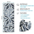 thumbnail image 2 of Blue Leaf Shaped Floral Pattern Hot Yoga Mat Towel Non Slip for Hot Yoga - Quick-Drying Yoga Mat Cover with 4 Corner Pockets with Travel Bag - Hot Yoga Towel Non Slip 74"x26", 2 of 6