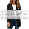 thumbnail image 3 of Binmer Women’s V Neck Open Front Long Knit Cardigan Long Sleeve Casual Mid Length Outerwear,Sizes S-2XL, 3 of 9