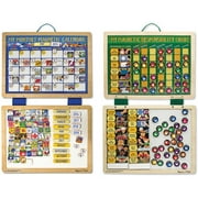 Melissa & Doug Kids' Magnetic Calendar and Responsibility Chart Set With 120+ Magnets to Track Schedules, Tasks, and Behaviors
