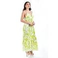 thumbnail image 2 of Maxi vestido Roman Fashion Juvenil Verde Flores Talla M, 2 of 5