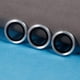 thumbnail image 5 of For iPhone 16 Pro / 16 Pro Max Camera Lens Protector CD Veins Metal Ring Tempered Glass Film - Black, 5 of 5