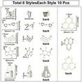 thumbnail image 3 of 60Pcs 6 Style Chemistry Charms Caffeine Molecule Charm Science School Teacher Charms Tibetan Style Alloy Charm Pendants for Jewelry Making Charm Bracelet Earrings Graduation Cap Decor, 3 of 7