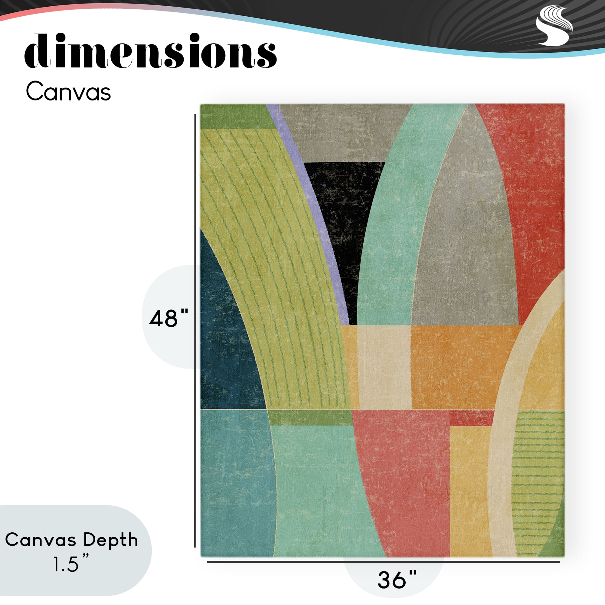 Stupell Industries Retro Geometric Archways Canvas Wall Art, design by Suzanne Nicoll