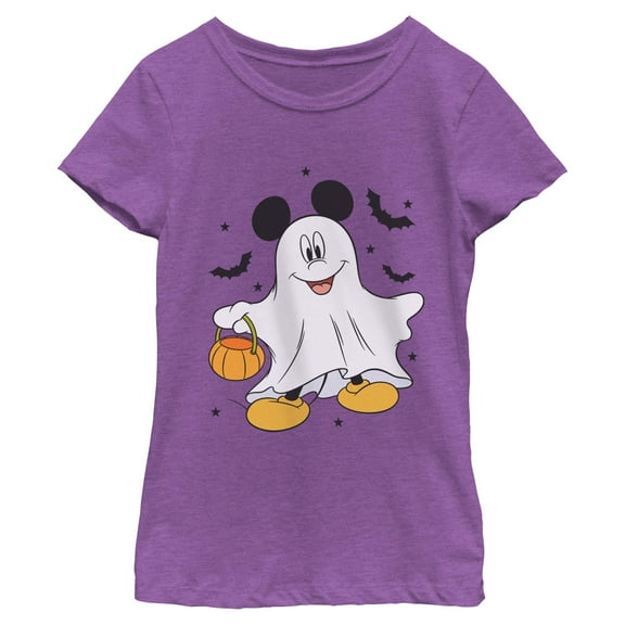 Girls Mickey & Friends Ghost Costume Trick or Treating Basket T Shirt