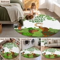 thumbnail image 5 of Round Rugs 3Ft, St. Patrick's Day Round Area Rug Washable Indoor Throw Carpet, Green Lucky Clovers Dog Small Non Slip Circle Rug for Bedroom Living Room Home Decor Aesthetic, 5 of 8