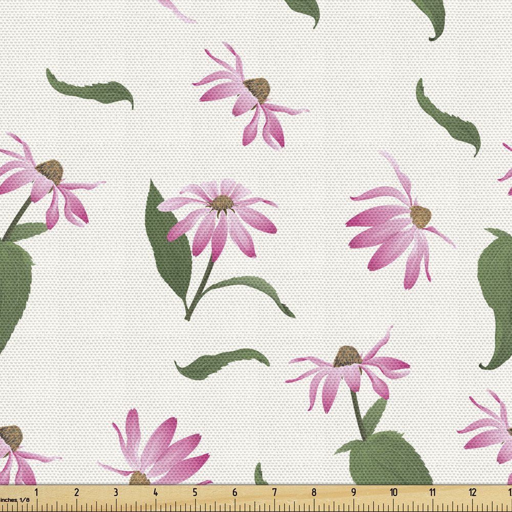 Coneflower Sofa Upholstery Fabric by the Yard Repeating Composition of