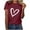 Wine, variant on Tbopshirt Valentine's Day T-Shirts for Women Short Sleeve Graphic Tees, Plus Size Tops,Valentines Day Fashion Crewneck Printing Love Heart T-Shirt Casual Loose Womens Tops S-XXXL