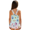 thumbnail image 2 of FOR U DESIGNS Girls' Sleeveless One-Piece Swimsuit Comfortable Tank Bathing Suit Swimwear with Short Toddler Girls Swimsuit, Scallops Fish Scales, 2 of 7