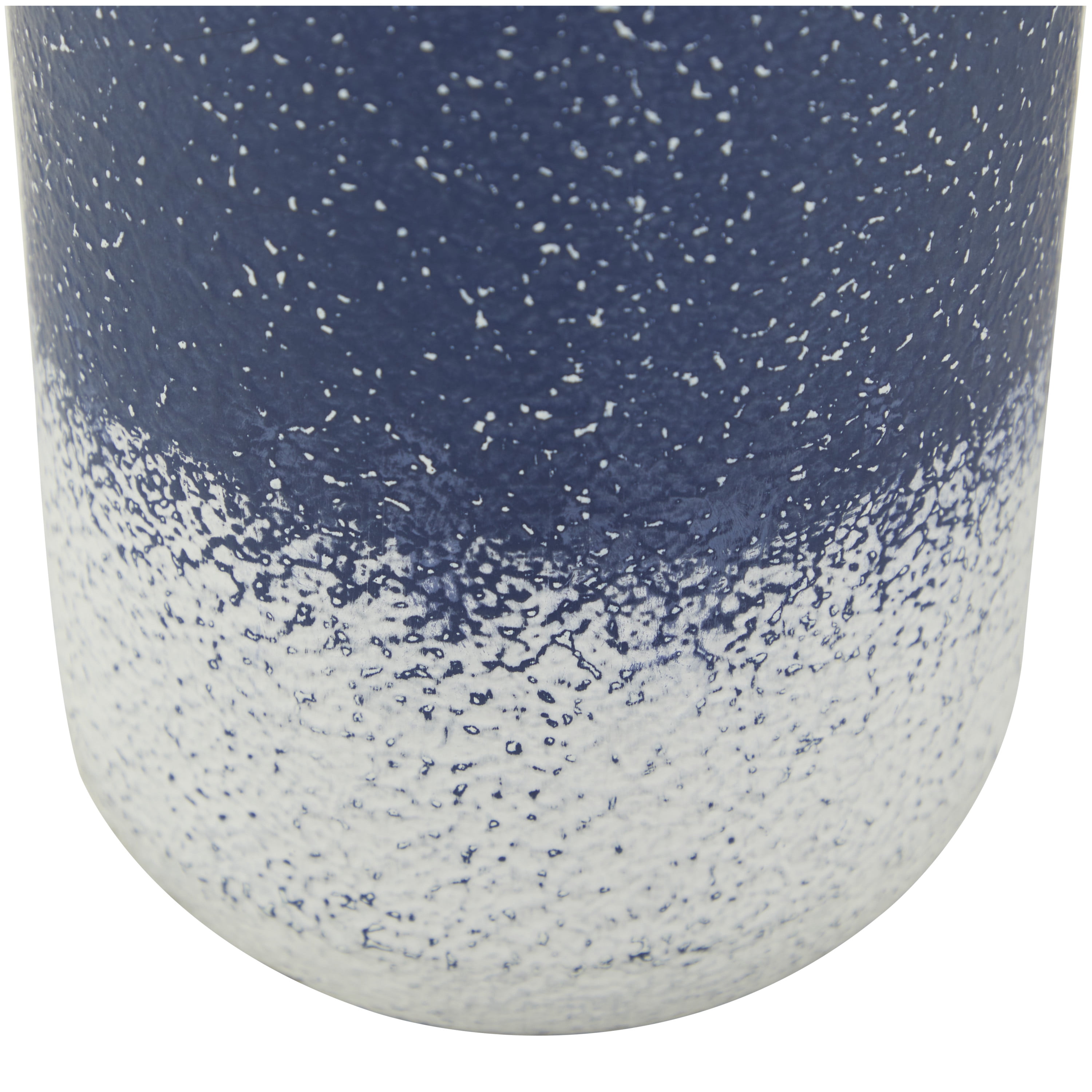 DecMode 17", 15"H Blue Metal Vase with Handles, Set of 2