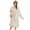 Beige, variant on TEAJOPSUU Women's Plush Princess Nightgowns Fall Winter Fleece Warm Pajamas Set Flowers Print Long Sleeve Sleeper with Pocket Khaki