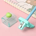 thumbnail image 3 of Eoozwa Heart Pencil Sharpeners Bulk Colored Pencil Sharpener Handheld Small Cute Pencil Sharpener Manual Blue Green Purple Pink Pencil Sharpeners with Cover for Office Supplies, 3 of 5