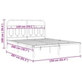 thumbnail image 2 of vidaXL Metal Bed Frame without Mattress with Headboard Black 59.1"x78.7", 2 of 7