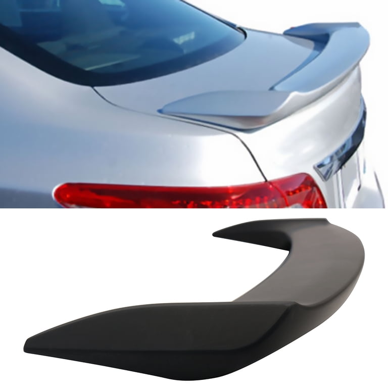 ABS Plastic SR-Style Trunk Spoiler With LED Brake Light For 2016-2023 Nissan Maxima - Painted Black
