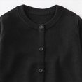 thumbnail image 6 of NOLDARES Toddler Baby Girl Sweater Long Sleeve Button Closure Hollowed Solid Warm Knit Cardigan for Fall Winter(Black,7-8 Y), 6 of 6