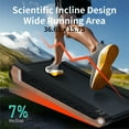 thumbnail image 4 of Under Desk Treadmill, Quiet Motor Treadmill, 16 Inch X 37 Inch Running Surface With Fixed 8° Incline, Shock Absorption Technology, Compact Vertical Storage, 220lbs Capacity, Carpet Friendly, 4 of 9