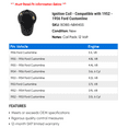 thumbnail image 2 of Ignition Coil - Compatible with 1952 - 1956 Ford Customline 1953 1954 1955, 2 of 2