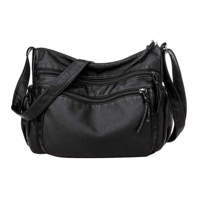 Bolso cruzado Sunnimix de piel sintética para mujer negro