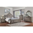 thumbnail image 3 of Bowery Hill 6-Drawer Traditional Solid Wood Chest in Gray/Antique Brass, 3 of 3