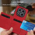 thumbnail image 5 of For Xiaomi Redmi Note 14 Pro 4G Case with Card Slots Kickstand Leather + TPU Phone Cover - Grey, 5 of 5
