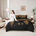 thumbnail image 5 of Manfei Black Bear 7 Pieces Full Size Bedding Sets,Country Farmhouse Lodge Full Size Bed in a Bag,Brown,Black Reversible, 5 of 7