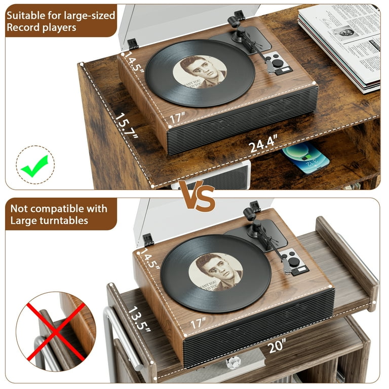 ぽ*ん様 Vinyl Player Record Rack Amazon.com: Huxitocan 3 Tier Record Player Stand Holds Up to