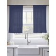 thumbnail image 6 of Sheer Curtain Panels Solid Blue Color Rod Pocket Voile Window Curtains Dark Blue Window Treatments Ligh Filtering Privacy Curtain Drapes for Bedroom Living Room 2 Panel Set 54 Inch Length, 6 of 9