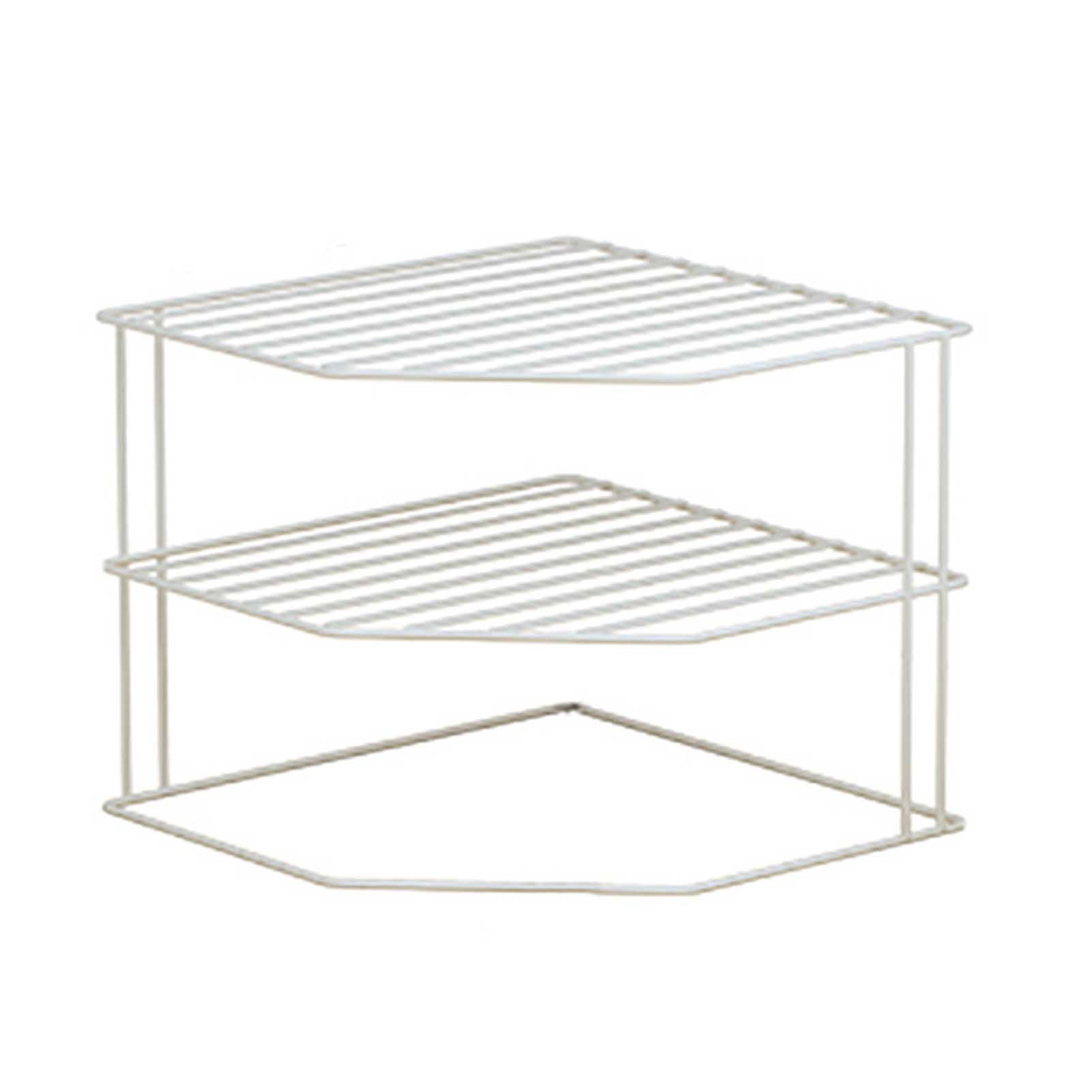 3Tier Corner Shelf Multipurpose Organization Rack for Cups Dishes Cupboard Pantry