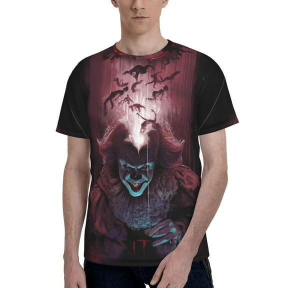 It Pennywise Horror Men's T Shirt Summer Casual Fashion Unisex Short Sleeve Graphic Crew Neck Tees Tops