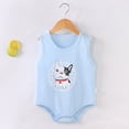 thumbnail image 2 of Fengactive Unisex Baby Sleeveless Tank Triangle Bodysuit Cute Print Soft Cotton Round Neck Snap Crotch Summer Infant Romper Onesie, 2 of 5