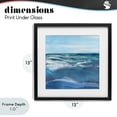 thumbnail image 4 of Stupell Industries Coastal Calm Seas under Soft Sky Black Framed Print Under Glass, 13 x 13, by Susan Jill, 4 of 8