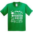 thumbnail image 3 of Inktastic Dear Santa, My Sister Did It Funny Christmas Youth T-Shirt, 3 of 5