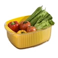 thumbnail image 2 of Fiudx Cesta de Drenaje de Gran Capacidad, Diseño de Doble Capa, Drenaje Rápido de Agua, Frutero Multifuncional, Organizador de Almacenamiento de Cocina, Remojo de Verduras y Platos, Fácil de Limpiar,, 2 of 6