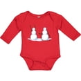 thumbnail image 3 of Inktastic Snowman Stickup with Hairdryer Boys or Girls Long Sleeve Baby Bodysuit, 3 of 5