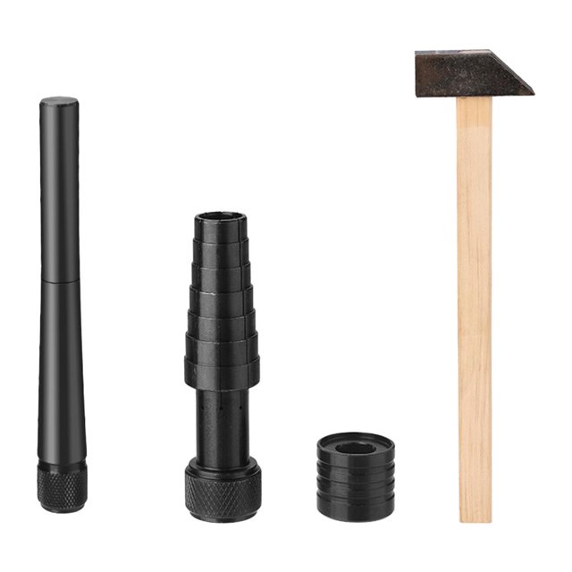 Kit para estirar anillos, reparar y agrandar anillos, ajustador para anillos de boda Negro
