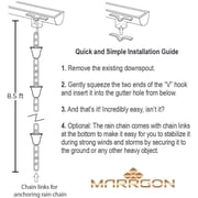 Marrgon Copper Rain Chain - Pot - 8.5'