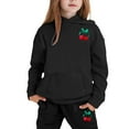 thumbnail image 4 of Toddler Girls Outfits Sets Winter Hoodie Joggers Comfy Casual Kids Print Fall Girls Clothes Black Size 4-5T, 4 of 4