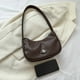thumbnail image 3 of 1704 Bolso Hombro Mujer Bolso Axila Color Sólido Bolso (marrón)Marrón, 3 of 9